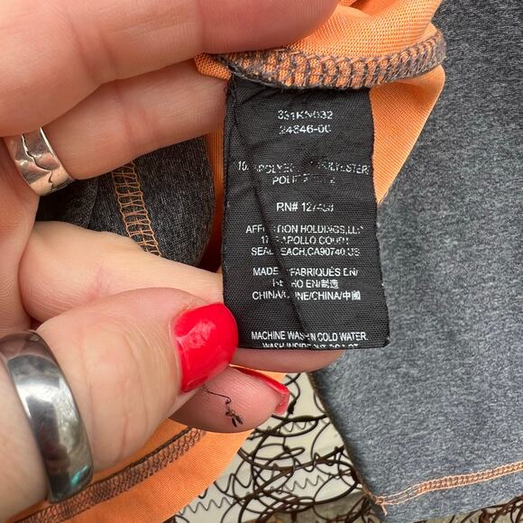 American Fighter 1/4 zip Reversible Orange Gray Pullover Jacket Large - Picture 11 of 11